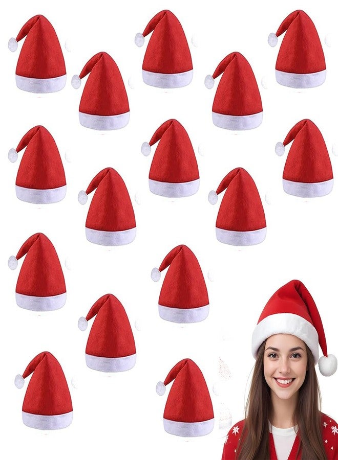 RED WIND Christmas Santa Caps -Pack of 5 | Red & White Color | Lightweight Santa Hats for Kids & Adults, Party, School & Holiday Decoration BIGNCH2 - Image 1